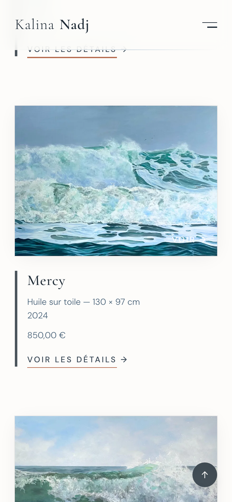 Galerie Kalina Nadj -- Tumulte -- Mobile / 750 x 1624